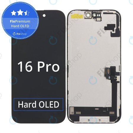 Apple iPhone 16 - Ecran LCD + Sticlă Tactilă + Ramă Hard OLED FixPremium