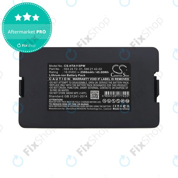 Baterie pentru Flymo Easilife 800, Gardena Sileno Life 1250, Husqvarna Automower 520, 2500mAh, Li-Ion, 18V, 593 24 72-01, HQ