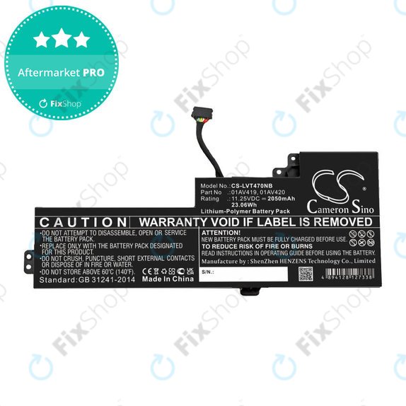 Baterie pentru Lenovo Thinkpad A285, T470, T480, 2050mAh, Li-Pol, 11.25V, 01AV419, HQ