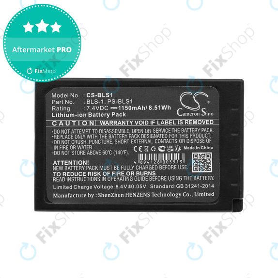 Baterie pentru Olympus E-400, 1150mAh, Li-Ion, 7.4V, PS-BLS1, HQ