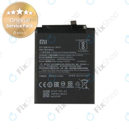 Xiaomi Mi A2 Lite (Redmi 6 Pro) - Baterie BN47 4000mAh -  46BN47A02085, 46BN47G03014 Genuine Service Pack