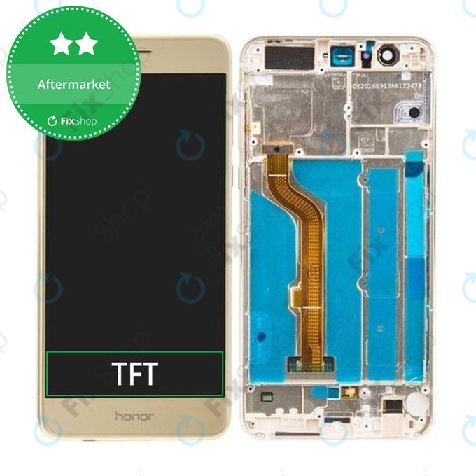Huawei Honor 8 - Ecran LCD + Sticlă Tactilă + Ramă (Gold) TFT