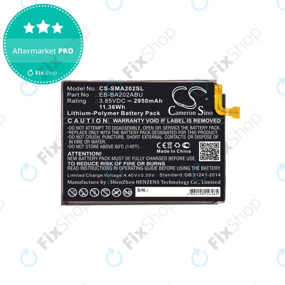 Samsung Galaxy A20e A202F - Baterie EB-BA202ABU 2950mAh HQ