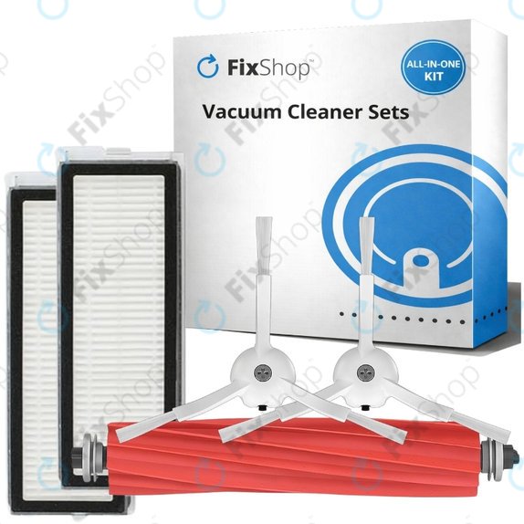 Set de piese de schimb pentru Roborock Qrevo MaxV, Pro, S (1x Perie principală, 2x Filter, 2x Perie laterală)
