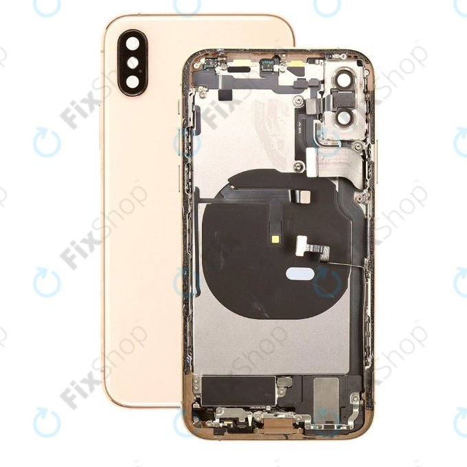 Apple iPhone XS - Carcasă Spate cu Piese Mici (Gold)