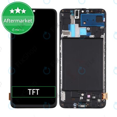 Samsung Galaxy A70 A705F - Ecran LCD + Sticlă Tactilă + Ramă (Black) TFT