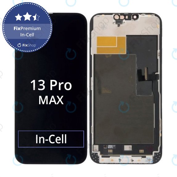 Ecran In-Cell FHD pentru iPhone 13 Pro Max, Sticlă tactilă cu ramă, FixPremium