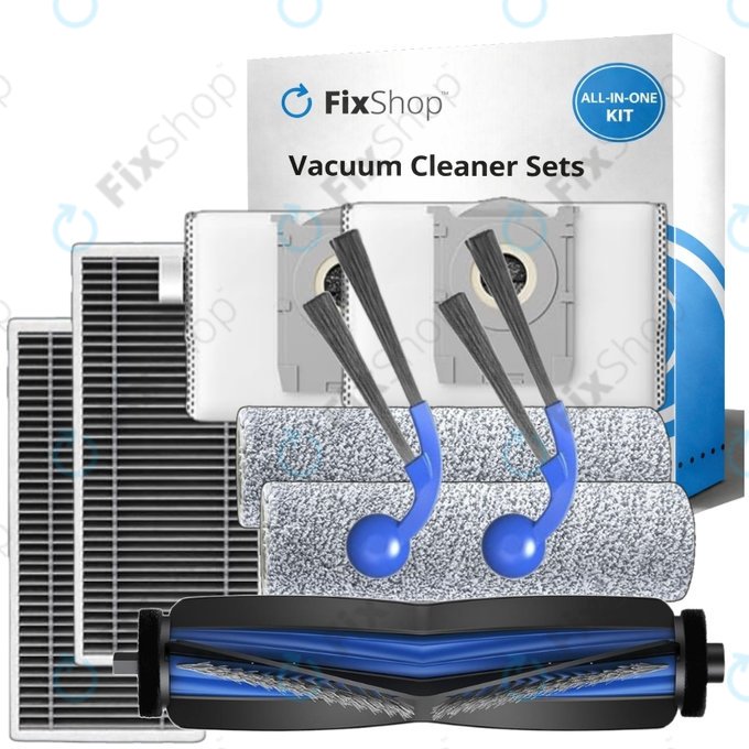 Set de piese de schimb pentru Ecovacs T80 Omni, T80 (1x Perie principală, 2x Filter, 2x Perie laterală, 2x Mop, 2x Sac de praf)
