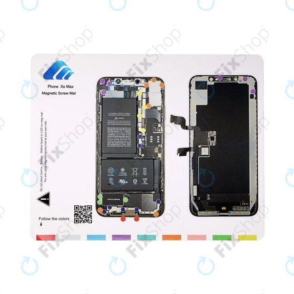 Organizator magnetic de șuruburi cu diagramă (iPhone XS Max)