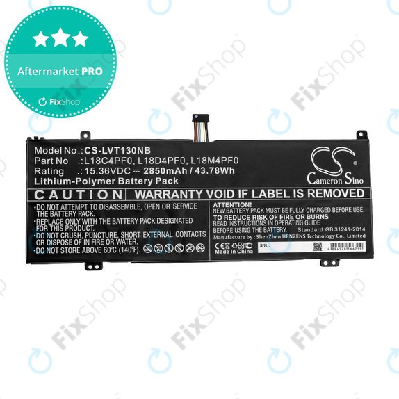 Baterie pentru Lenovo ThinkBook 13s, 14s, 2850mAh, Li-Pol, 15.36V, L18C4PF0, HQ