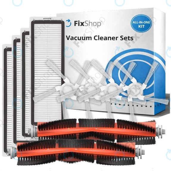 Set de piese de schimb pentru Xiaomi Dreame Bot W10, W10 Pro (2x Perii principale, 4x Filtre, 4x Perii laterale)
