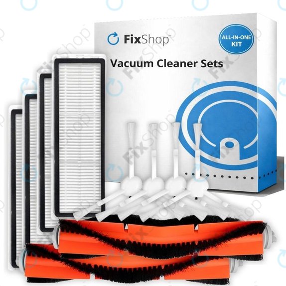 Set de piese de schimb pentru Xiaomi Mi Robot Vacuum Mop (Mijia 1C), 2 (Mijia 2C) 2 Pro+ (Mijia 1T) (2x Perie principală, 4x Filter, 4x Perie laterală)