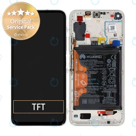Huawei Honor 20 Pro - Ecran LCD + Sticlă Tactilă + Ramă + Baterie (Icelandic Frost) - 02352VKN Genuine Service Pack