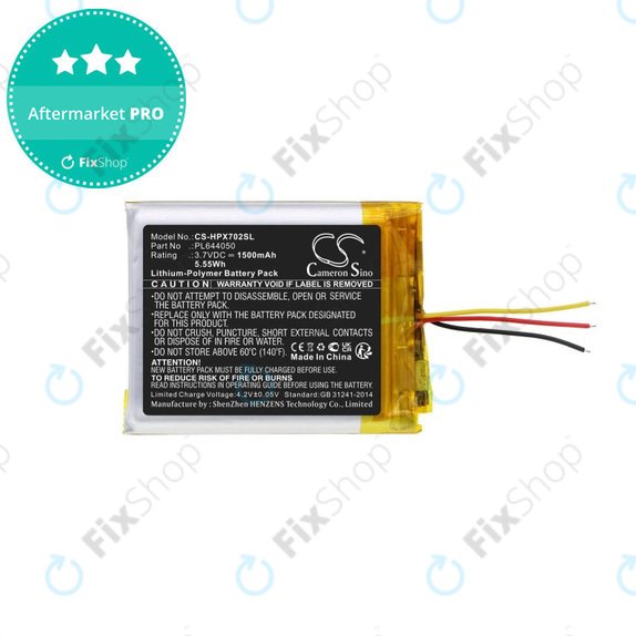Baterie pentru HyperX Cloud Flight, Cloud Alpha, 1500mAh, Li-Pol, 3.7V, PL644050, HQ