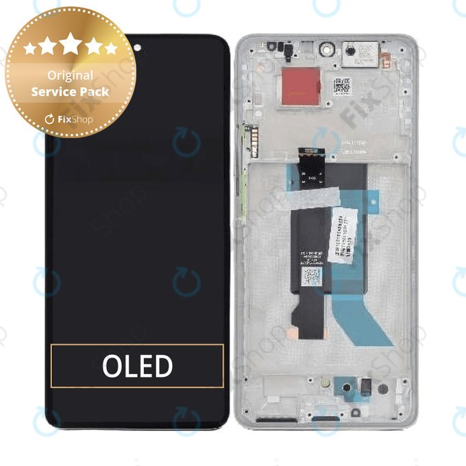 Xiaomi Poco X7 24095PCADG - Ecran LCD + Sticlă Tactilă + Ramă (Silver) - 5600030O16P00 Genuine Service Pack