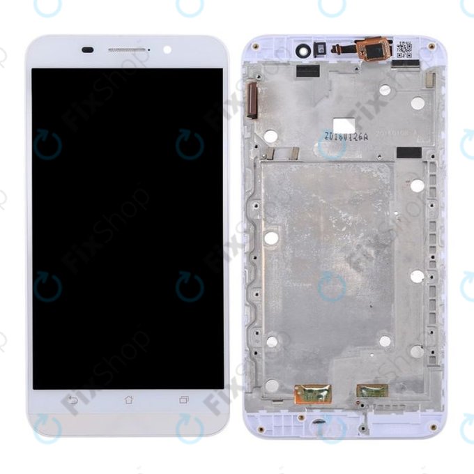 Asus Zenfone Max ZC550KL - Ecran LCD + Sticlă Tactilă + Ramă (Alb)
