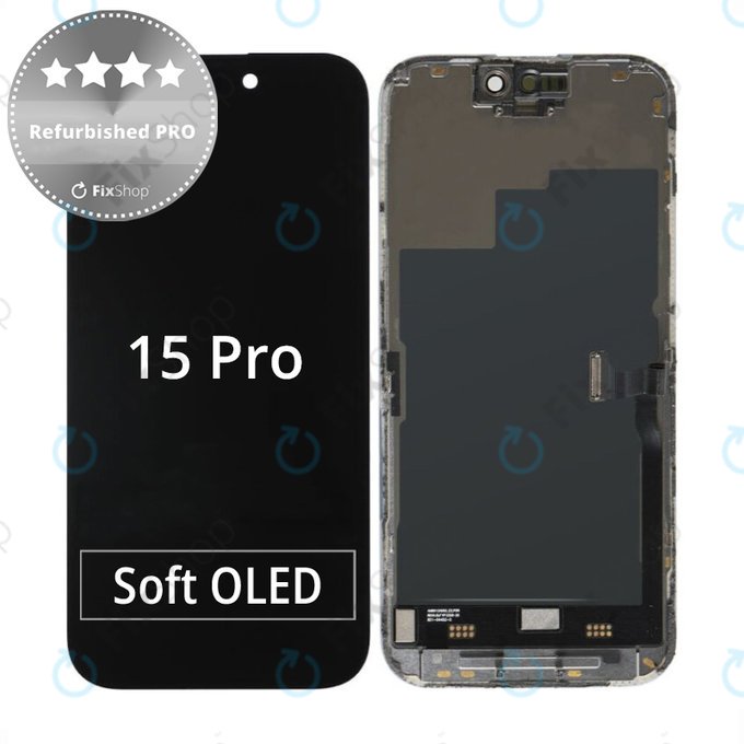 Apple iPhone 15 Pro - Ecran LCD + Sticlă Tactilă + Ramă Refurbished PRO