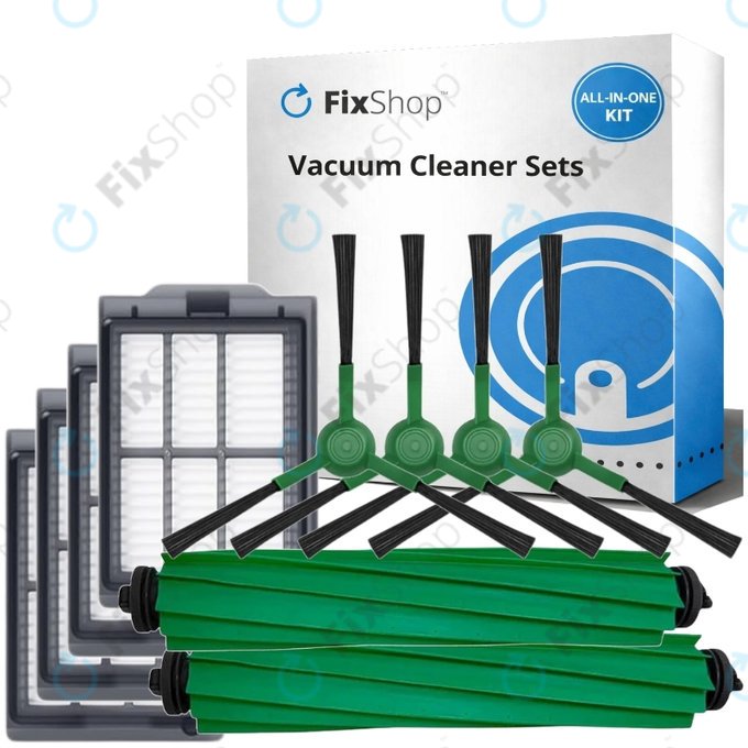 Set de piese de schimb pentru iRobot Roomba Plus 405 Combo, 505 Combo (2x Perie principală, 4x Filter, 4x Perie laterală)