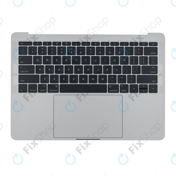 Apple MacBook Pro 13" A1708 (Late 2016 - Mid 2017) - Superior Ramă Tastatură + Tastatură (US) + Microfon + Trackpad + Boxe (Silver)