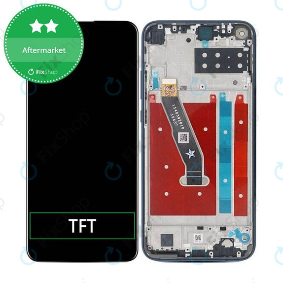 Huawei P40 Lite E - Ecran LCD + Sticlă Tactilă + Ramă (Aurora Blue) TFT