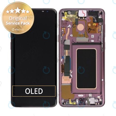 Samsung Galaxy S9 Plus G965F, G965FD - Ecran LCD + Sticlă Tactilă + Ramă (Lilac Purple) - GH97-21691B, GH97-21722B, GH97-21692B Genuine Service Pack