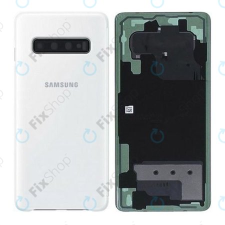 Samsung Galaxy S10 Plus G975F - Carcasă Baterie (Ceramic White) - GH82-18867B Genuine Service Pack