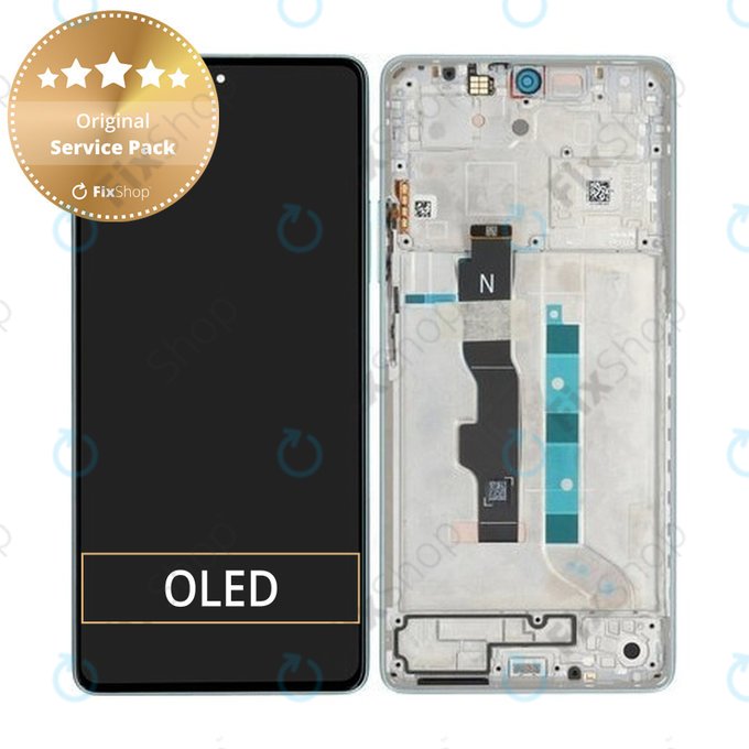 Xiaomi Redmi Note 13 5G 2312DRAABC - Ecran LCD + Sticlă Tactilă + Ramă (Ocean Teal) - 5600030N1700 Genuine Service Pack