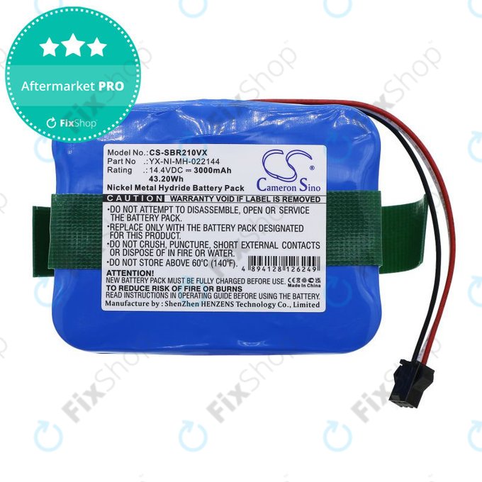 Baterie pentru Sencor SVC9031BK, Bobsweep, Carneo, Samba, Vileda, Wisdom, 3000mAh, Ni-MH, 14.4V, YX-NI-022144-COR, HQ