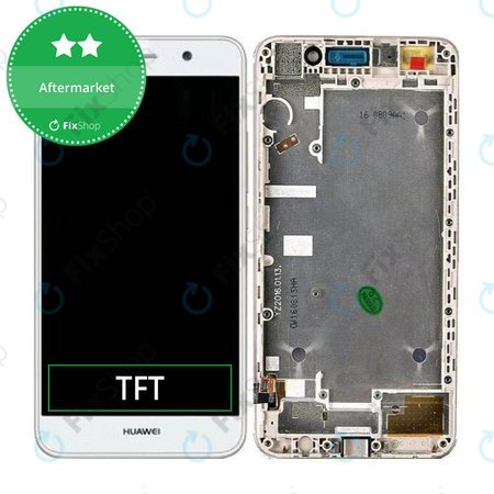 Huawei Y6 - Ecran LCD + Sticlă Tactilă + Ramă (White) TFT