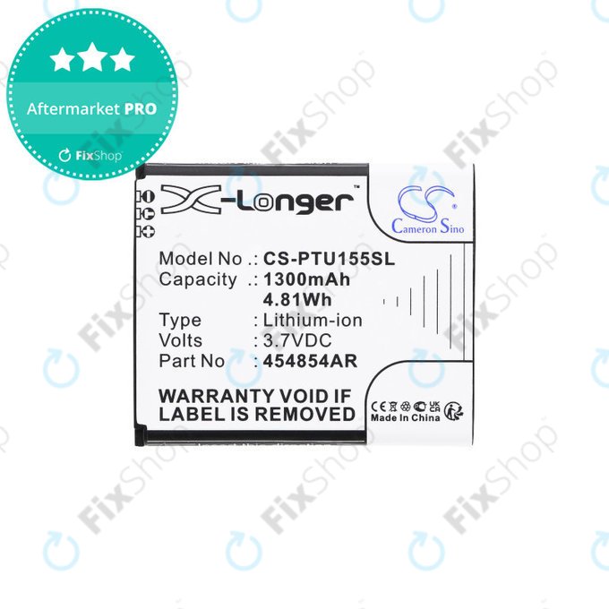 Baterie pentru Panasonic Kx-Tu150, Kx-Tu150exr, 1300mAh, Li-Ion, 3.7V, 454854AR, HQ