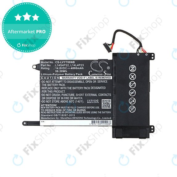 Baterie pentru Lenovo Eraser Y700, IdeaPad Y700, 4000mAh, Li-Pol, 14.8V, L14S4P22, HQ