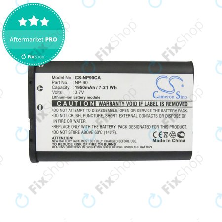 Baterie pentru Casio Exilim EX-H10, EX-FH100, EX-H15, EX-Z2000, EX-H20G, 1950mAh, Li-Ion, 3.7V, NP-90, HQ