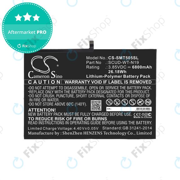 Baterie pentru Samsung Galaxy Tab A7, 6800mAh, Li-Pol, 3.85V, SCUD-WT-N19, HQ