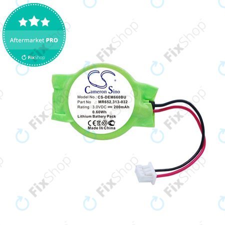 Baterie de rezervă pentru Dell Latitude E6320, 200mAh, Lithium, 3V, 077-A00, HQ