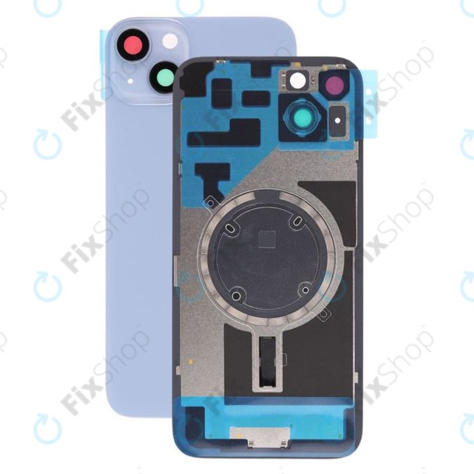 Apple iPhone 14 Plus - Sticlă pentru carcasa din spate cu piese mici (Blue)