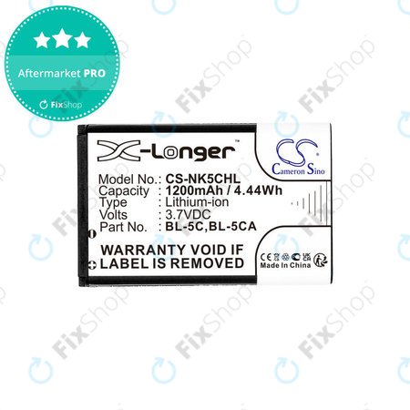 Baterie pentru Nokia 1208, 1110, 2310, 1200mAh, Li-ion, 3.7V, BL-5C, HQ