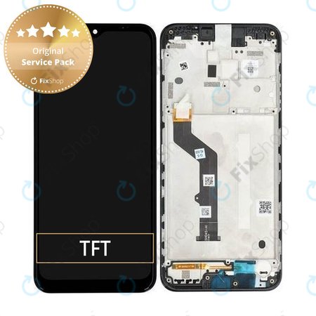 Motorola Moto E7 Plus XT2081 - Ecran LCD + Sticlă Tactilă + Ramă (Black) - 5D68C17416 Genuine Service Pack