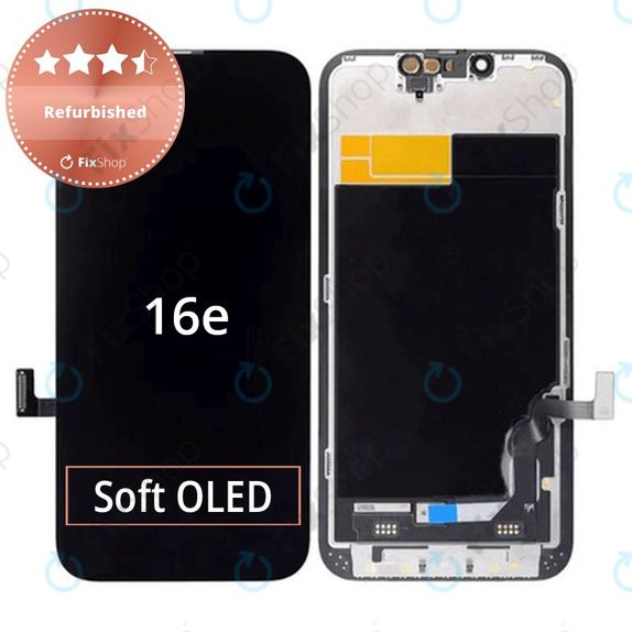 Ecran pentru iPhone 16e, Sticlă tactilă cu ramă, Refurbished