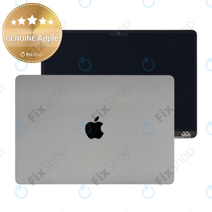 Display LCD pentru MacBook Air 15", A3114 (2024), cu sticlă frontală și capac, Space Gray, 661-40259, Genuine Apple