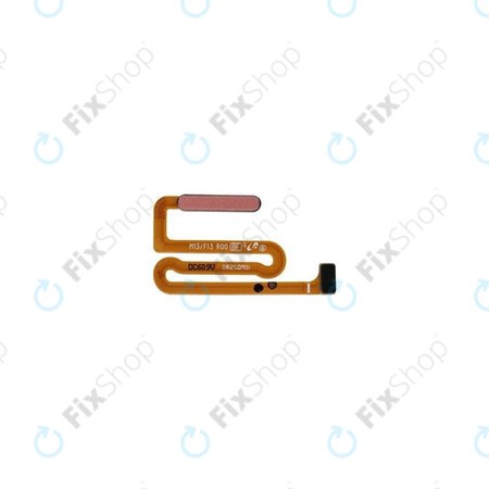 Samsung Galaxy M13 M135F - Senzor de Amprentă Deget + Cablu Flex (Orange Copper) - GH96-15216B Genuine Service Pack