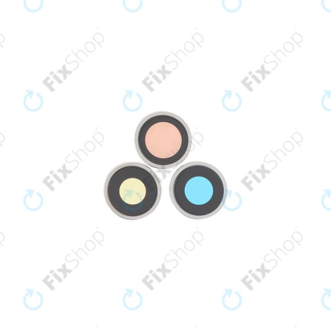 Apple iPhone 16 Pro, 16 Pro Max - Sticlă Cameră Spate cu Ramă (White Titanium) - 3buc