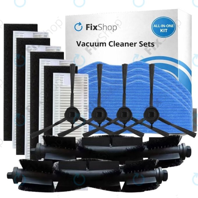 Set de piese de schimb pentru Rowenta X-Plorer S75s (2x Perii principale, 4x Filtre, 4x Perii laterale, 4x Lavete de mop)
