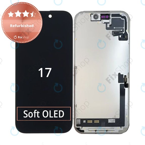 Ecran pentru iPhone 17, Sticlă tactilă cu ramă, Refurbished
