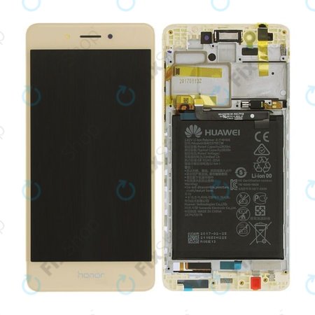 Huawei Honor 6C - Ecran LCD + Sticlă Tactilă + Ramă + Baterie (Gold) - 97070QUD