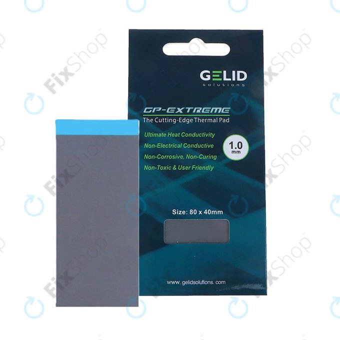 Pad termic GELID GP-Extreme, 12 W/mK, 80 × 40 × 1.0mm