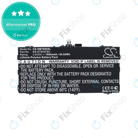 Baterie pentru Samsung Galaxy Tab S 10.5, 7900mAh, Li-Pol, 3.8V, EB-BT800FBC, HQ