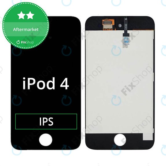 Ecran LCD pentru iPod Touch (4th Gen), Black, Sticlă tactilă cu ramă