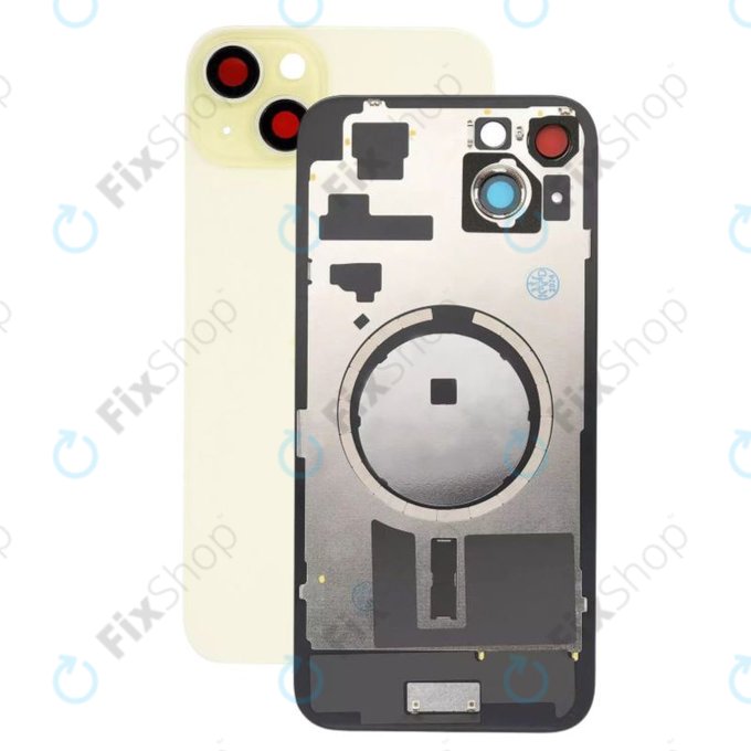 Apple iPhone 15 Plus - Sticlă pentru carcasa din spate cu piese mici (Yellow)