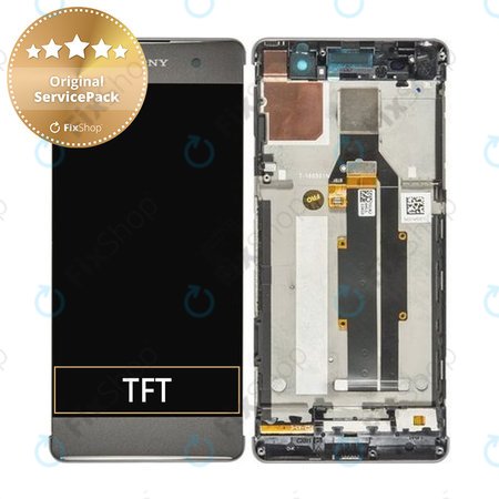 Sony Xperia XA F3111 - Ecran LCD + Sticlă Tactilă + Ramă (Graphite Black) - 78PA3100010, 78PA3100090 Genuine Service Pack