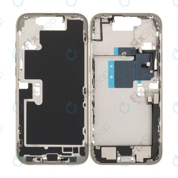 Apple iPhone 16 Pro Max - Cadru Mijlociu + Butoane de Pornire, Volum și Cameră (Natural Titanium)